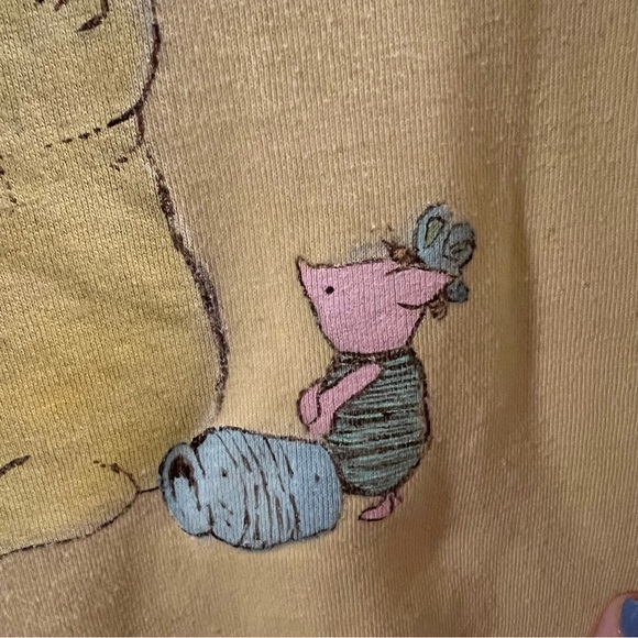 Hand Painted Winnie the Pooh & Piglet on Karen Scott Sweatshirt, Size XL - Picture 3 of 7